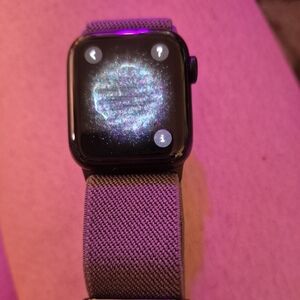 Apple Watch with Purple Band